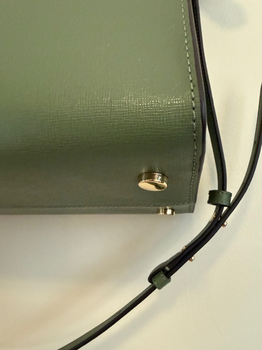 ๐ NWOT ๐ kate spade Forest Green Leather Satchel with Removable Strap - Picture 3 of 14